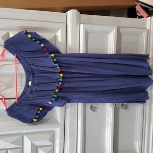 Off shoulder pom dress